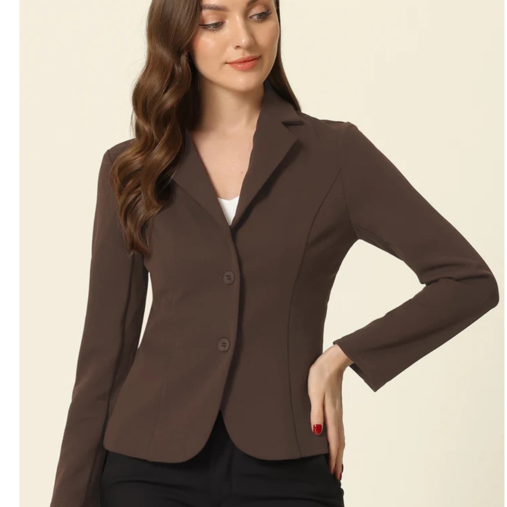 Elegant Brown Women's Blazer